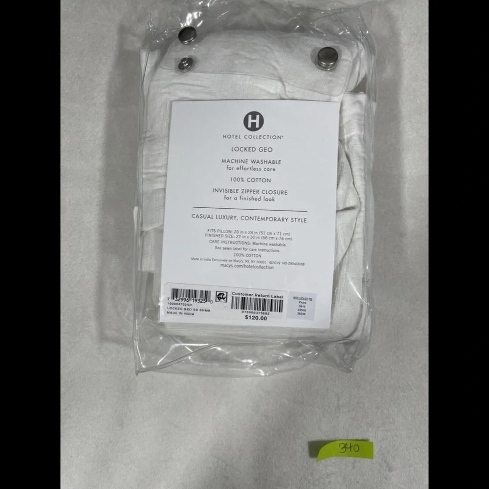 NIB Hotel‎ Collection Locked Geo (1) Standard Sham